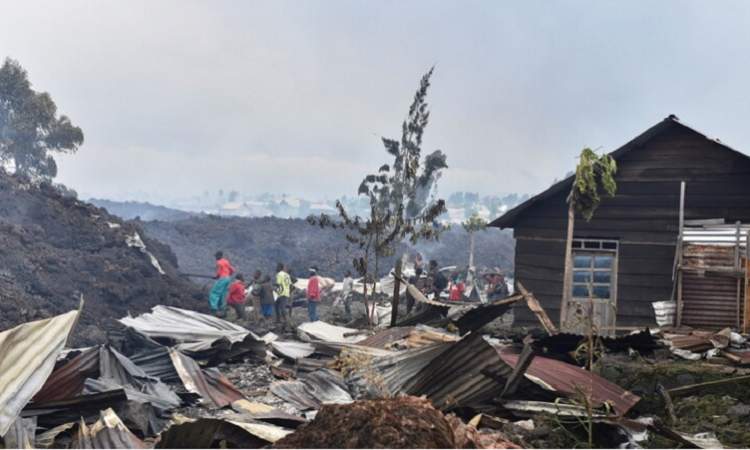 الكونغو: مصرع 13شخصا وفرار المئات بعد ثوران بركان غوما