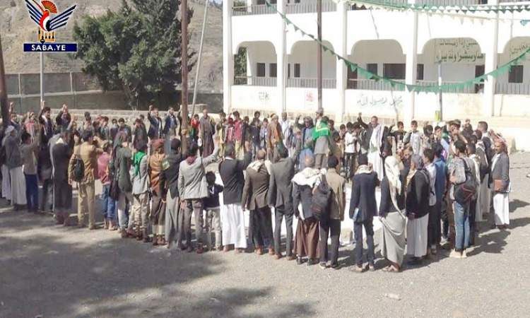 ابناء محافظة صنعاء يؤكدون استمرار الصمود ورفد الجبهات