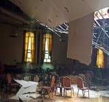 الدفاع المدني : إصابة طالبتين بانهيار سقف صالة النخبة بصنعاء 