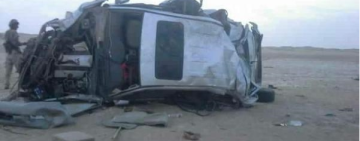 وفاة وإصابة 10 أشخاص من أسرة واحدة بحادث في مأرب