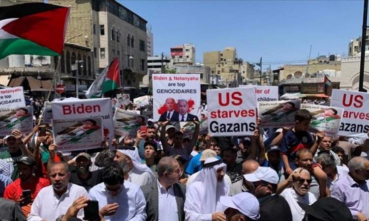 مسيرة شعبية وسط عمان رفضا للعدوان الصهيوني على غزة