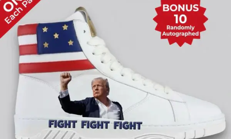 بيع أحذية رياضية تحمل صورة ترامب 