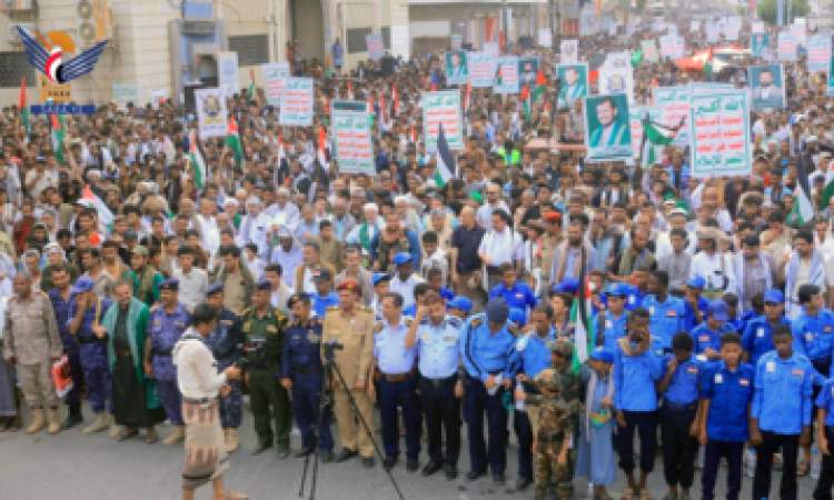 محافظة الحديدة تشهد 27 مسيرة نصرة لغزة