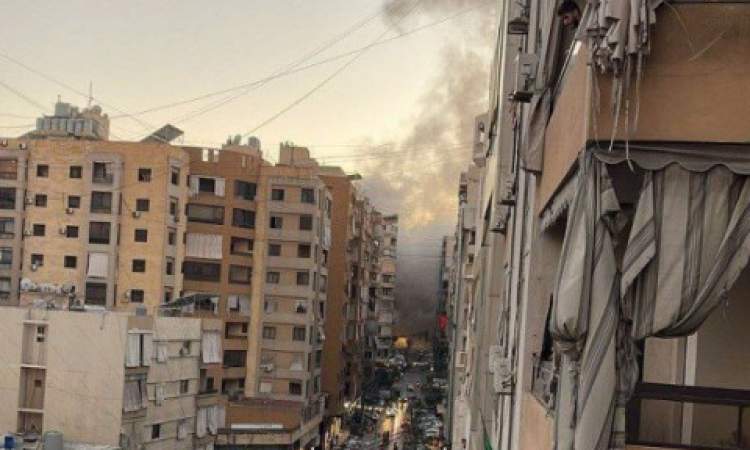 غارة صهيونية تستهدف مبنى سكني في العاصمة بيروت 