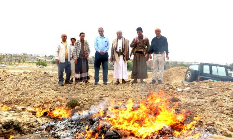 اتلاف كمية من الدجاج المثلج منتهي الصلاحية بصعدة